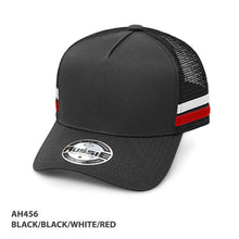 Load image into Gallery viewer, A-Frame Striped Trucker Cap
