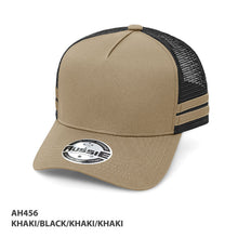 Load image into Gallery viewer, A-Frame Striped Trucker Cap
