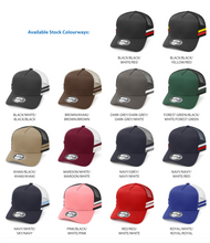 Load image into Gallery viewer, A-Frame Striped Trucker Cap
